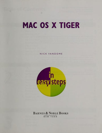 Mac Os X Tiger In Easy Steps: (in easy step series)