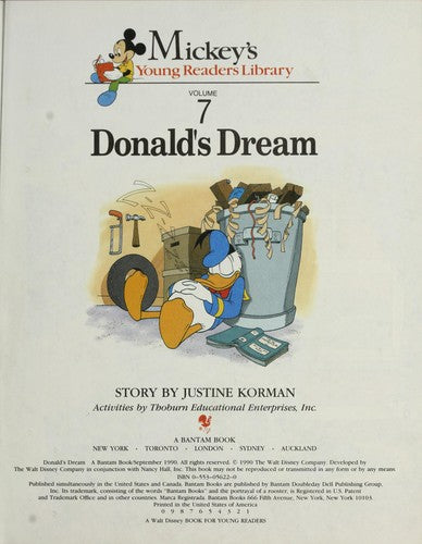 Donald's Dream: Mickey's Young Readers Library: Vol. 7