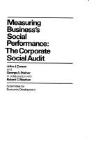 Measuring Business's Social Performance: the corporate social audit