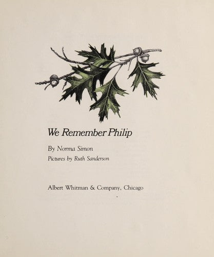 We Remember Philip (Concept Books)