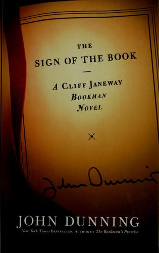 The Sign Of The Book: A Cliff Janeway 'Bookman' Novel (without dust jacket): a Cliff Janeway novel