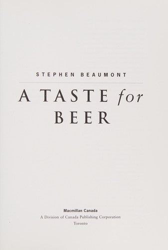 A Taste For Beer