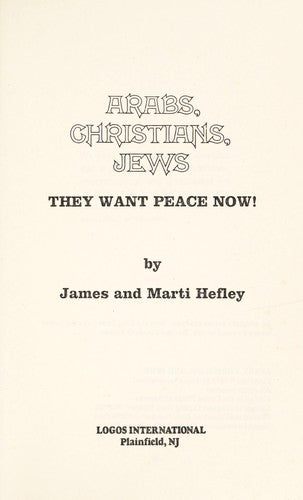 Arabs, Christians, Jews (without dust jacket)