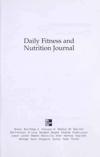Daily Fitness And Nutrition Journal