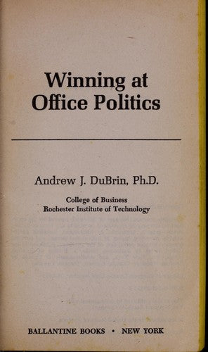 Winning At Office Politics