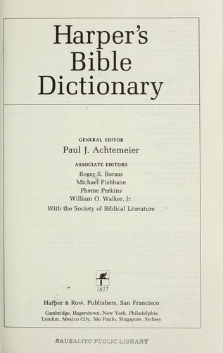 Harpers' Bible Dictionary