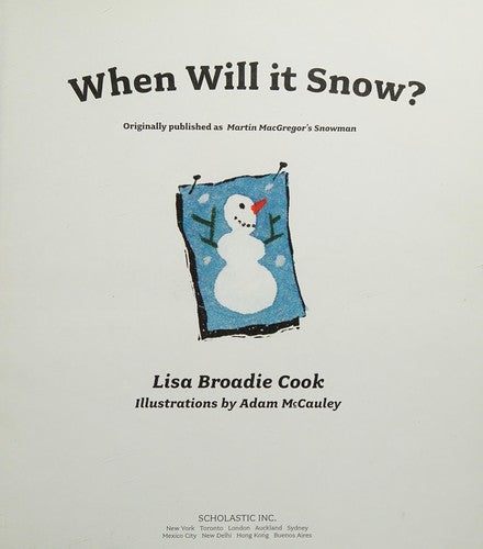 When Will It Snow?