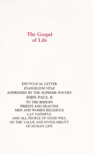 The Gospel Of Life