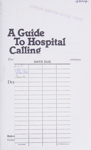A Guide to Hospital Calling