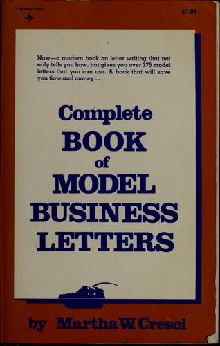 Complete Book Of Model Business Letters