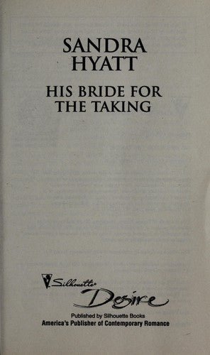 His Bride For The Taking