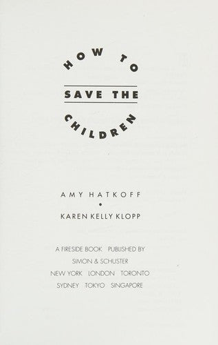 How To Save The Children
