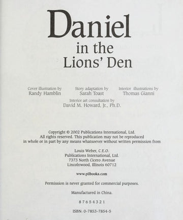 Daniel In The Lions' Den