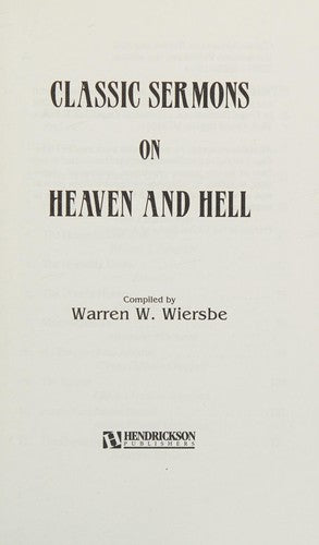 Classic Sermons On Heaven And Hell