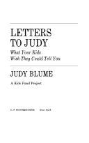 Letters To Judy What Your Kids Wish They Could Tell You