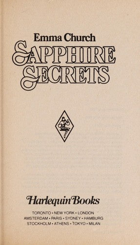 Sapphire Secrets (Harlequin Superromance No. 167)