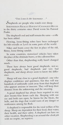 The Way Of The Shepherd: Courage And Contentment From The 23rd Psalm: courage and contentment from the 23rd Psalm