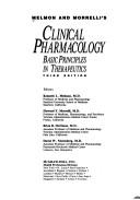Melmon And Morrelli's Clinical Pharmacology: Basic principles in therapeutics