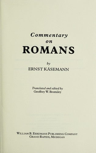 Commentary On Romans