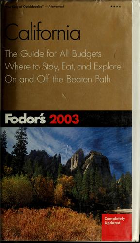 Fodor's California 2003
