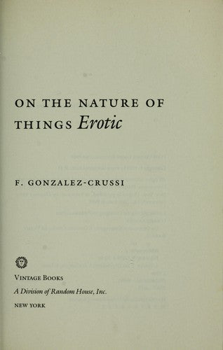 On The Nature Of Things Erotic