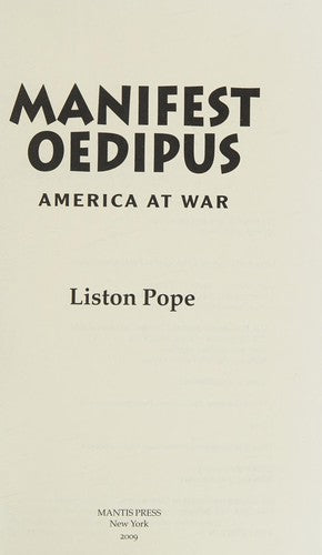 Manifest Oedipus
