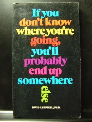 If you don't know where you're going, you'll probably end up somewhere else