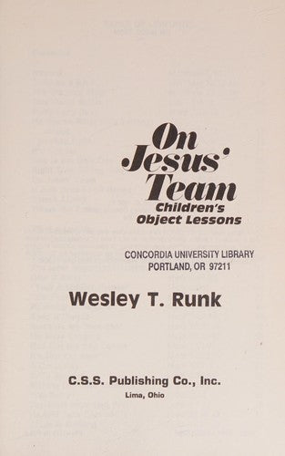 On Jesus' Team