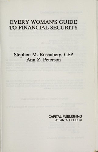 Every Woman's Guide To Financial Security