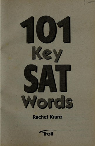 101 Key Sat Words