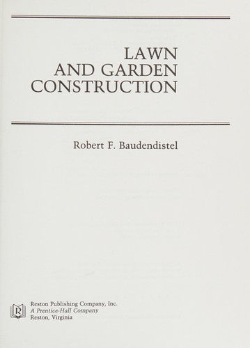 Lawn And Garden Construction