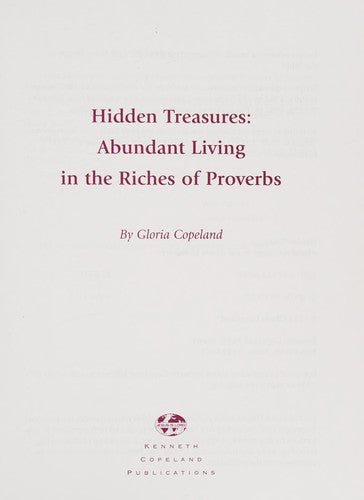 Hidden Treasures: abundant living in the riches of Proverbs