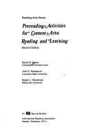 Prereading Activities For Content Area Reading And Learning