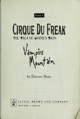 Cirque Du Freak: Vampire Mountain (Book Four)
