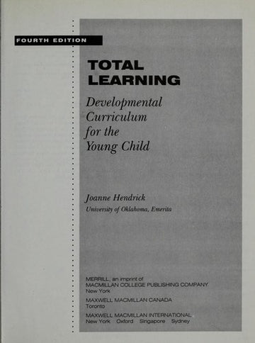Total Learning: Developmental Curriculum For The Young Child: developmental curriculum for the young child