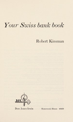 Your Swiss bank book