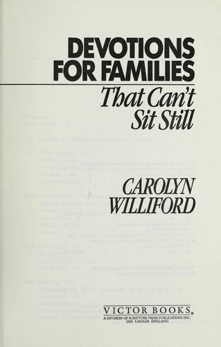 Devotions For Families That Can't Sit Still