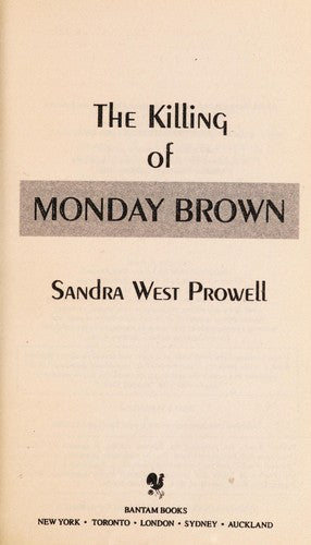 The Killing Of Monday Brown