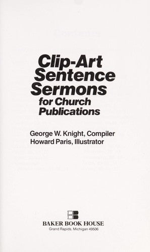 Clip-Art Sentence Sermons For Church Publications