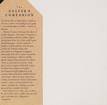 The Golfer's Companion (without dust jacket)
