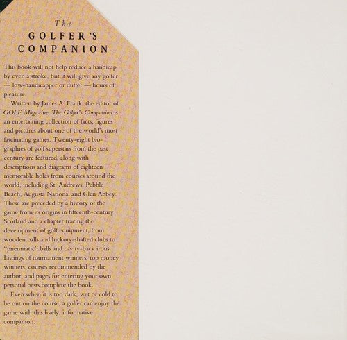 The Golfer's Companion (without dust jacket)