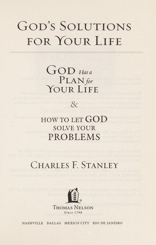 God's Solutions for Your Life