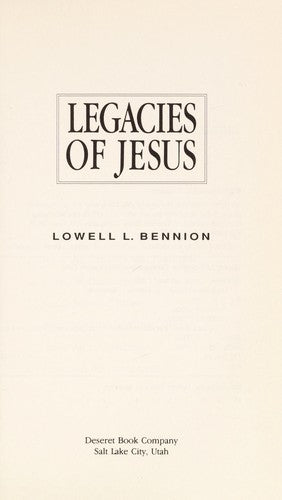 Legacies Of Jesus