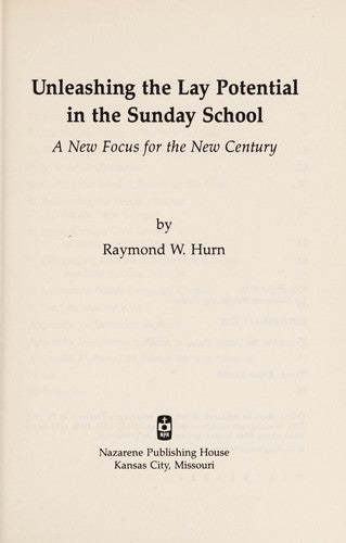 Unleashing The Lay Potential In The Sunday School