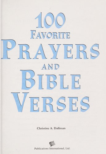 100 Favorite Prayers And Bible Verses