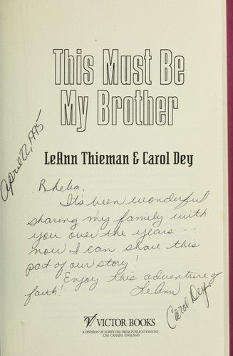 This Must Be My Brother (with Autographed)