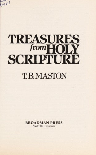 Treasures From Holy Scripture