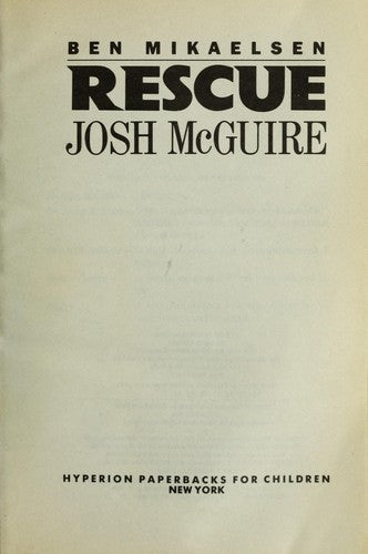 The Rescue Josh Mcguire