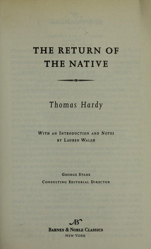 The Return Of The Native (Barnes & Noble Classics Series) (Barnes & Noble Classics)