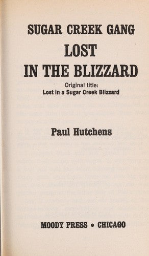 Lost In The Blizzard (The Sugar Creek Gang)